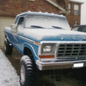 Ol' Blue in TX snow