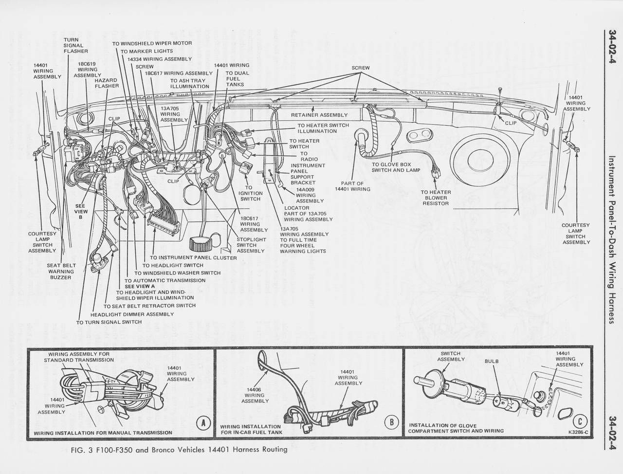 1978 Ford Shop Manual Vol 3&4 - Group 34 - Main Wiring Harness, Circuit