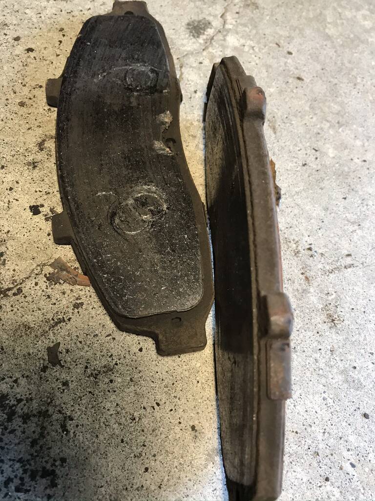 Extremely worn front brake pads!