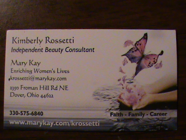 My wifes Mary Kay Business