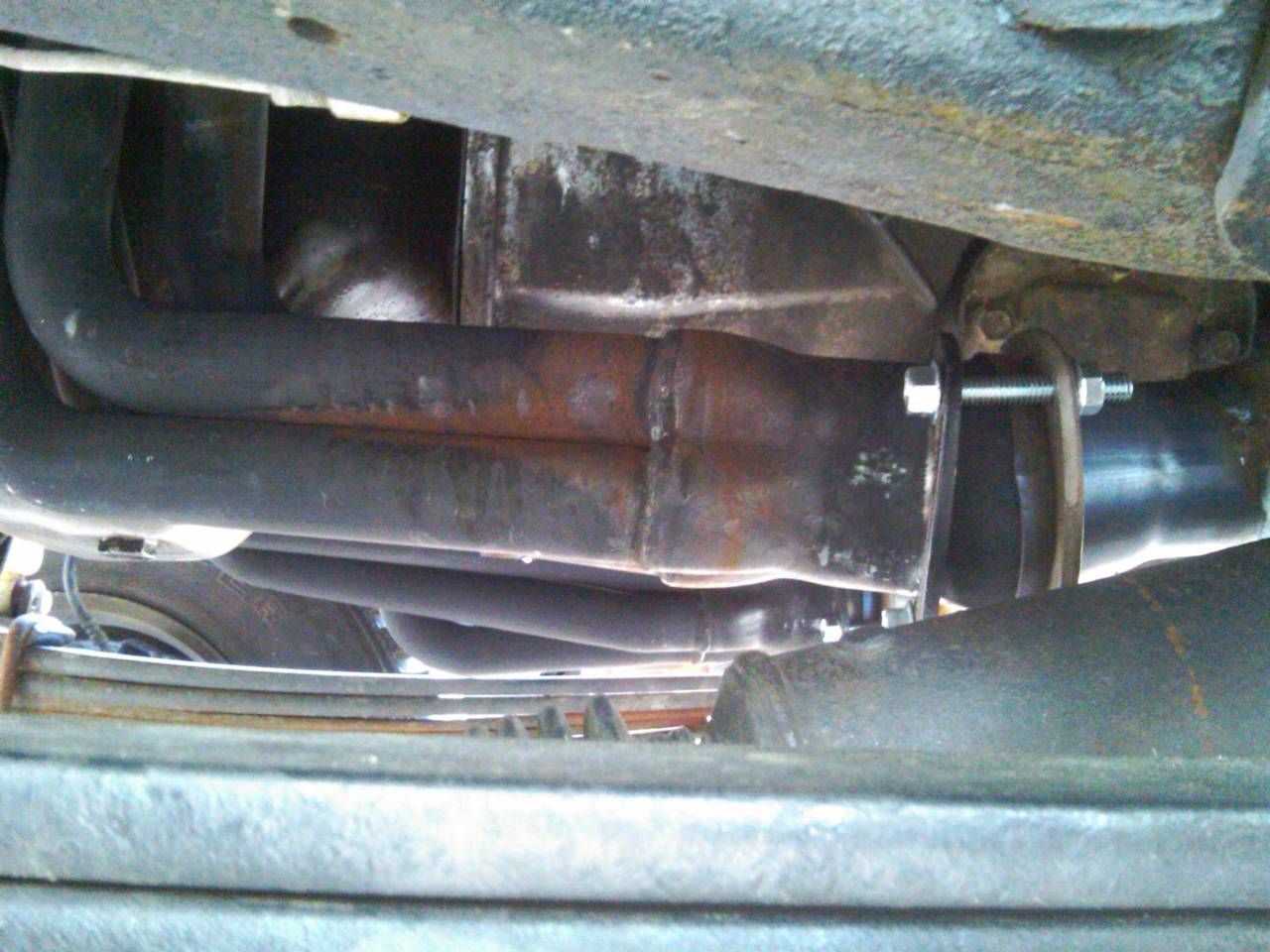 pretty close to front driveshaft