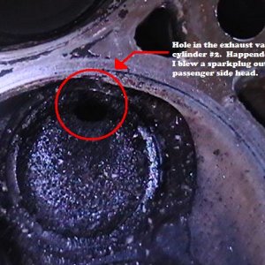 Exhaust valve close up