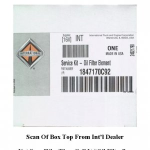 Int'l Box Top with part number