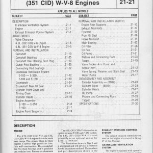 302, 351W engine