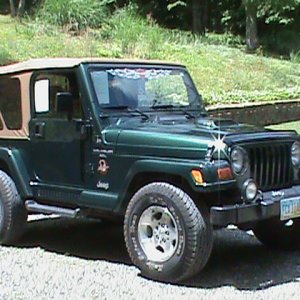 01 Jeep wrangler with wheel spacers