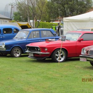 MK 1 Cortina and 69 Mustang
