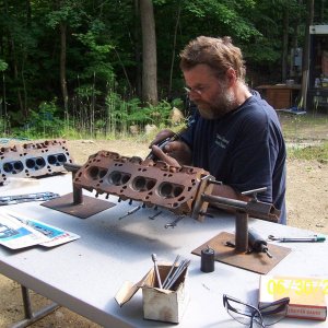 1970 D0OE 351W heads being ported