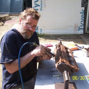 1970 D0OE 351W heads being ported