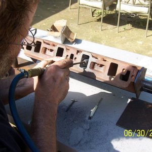 1970 D0OE 351W heads being ported