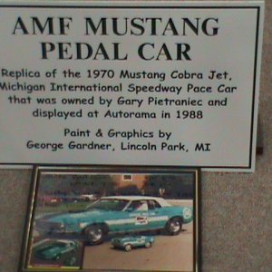 Mustang Pedal car..Detroit Autorama