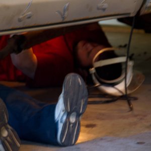 cutting away the exhaust