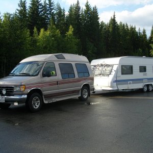 On the way to the mountains for a summer holiday