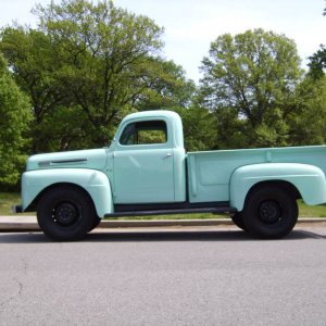 Side view of the Big Tank, 1950 Ford F3