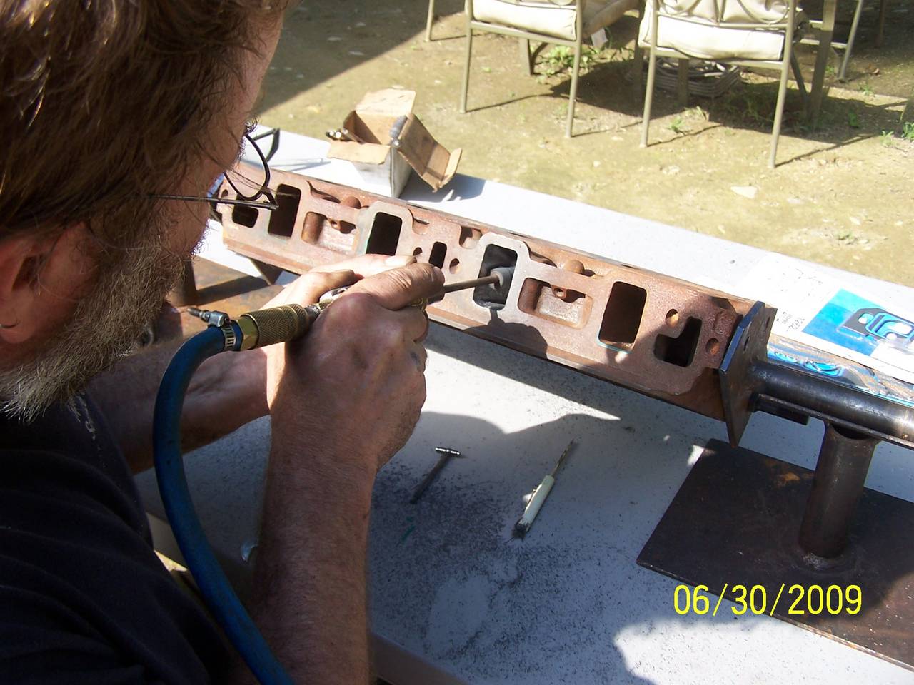 1970 D0OE 351W heads being ported