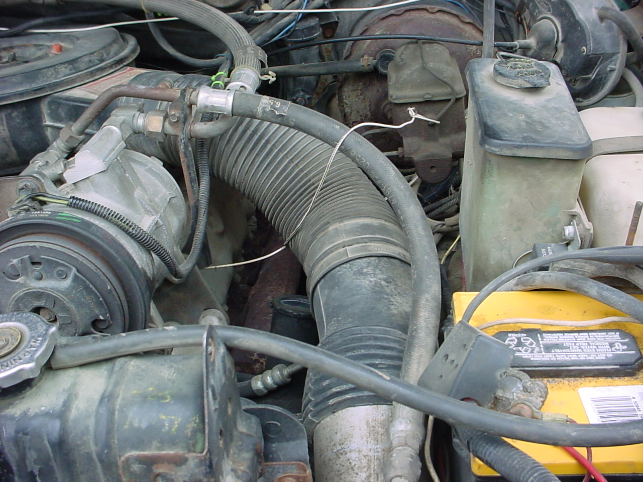 air intake to the air cleaner