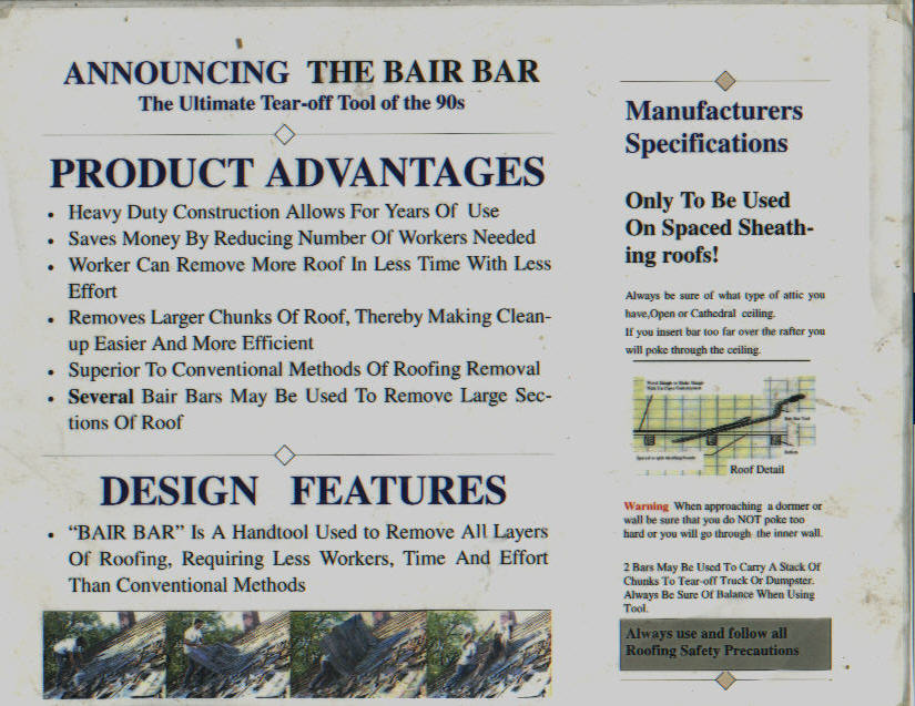 Bair Bar Brochure