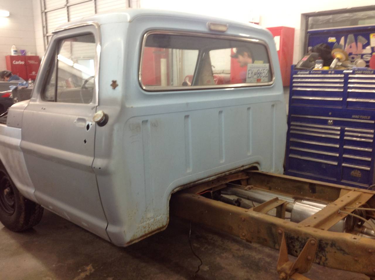 Cab prepped