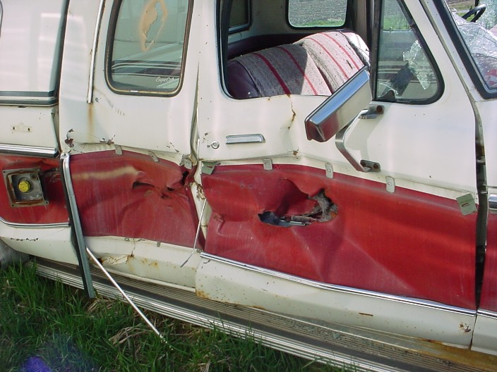 donor truck damage