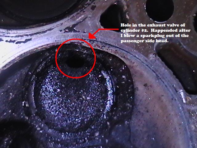Exhaust valve close up