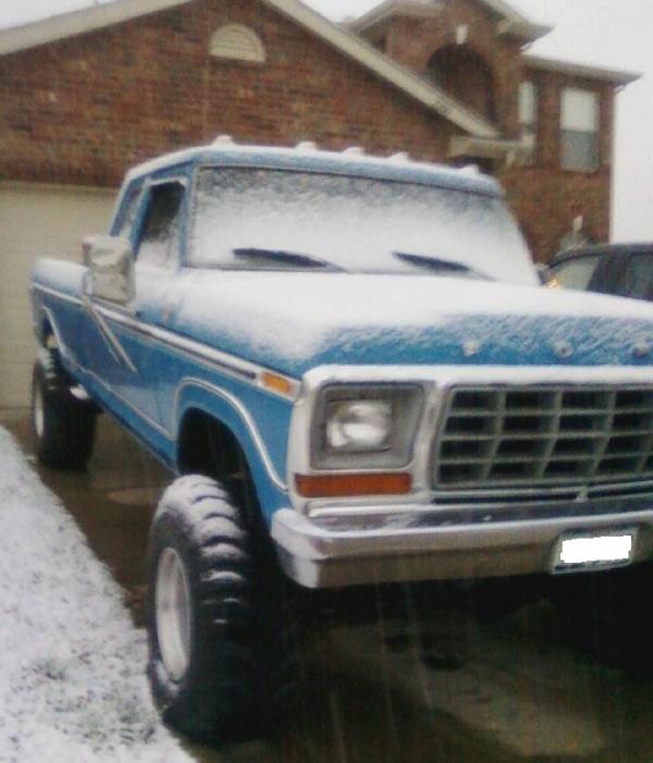 Ol' Blue in TX snow