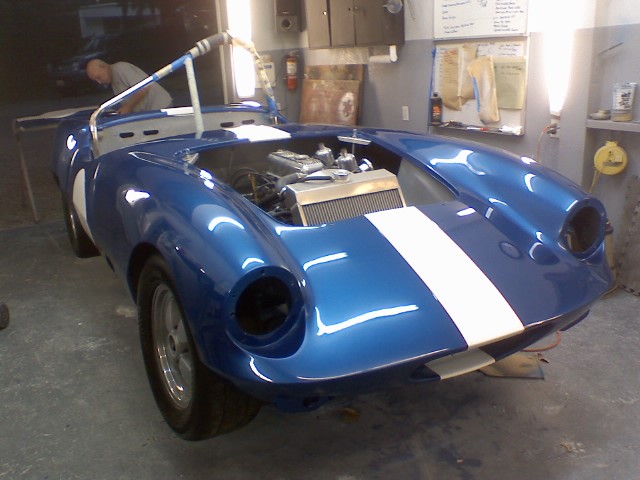 recent paint job for a customer 1964 Elva Vintage racecar
