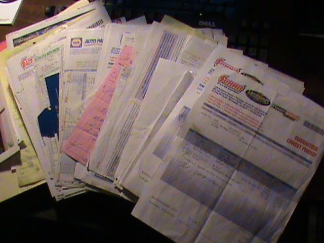 reciepts for the 79