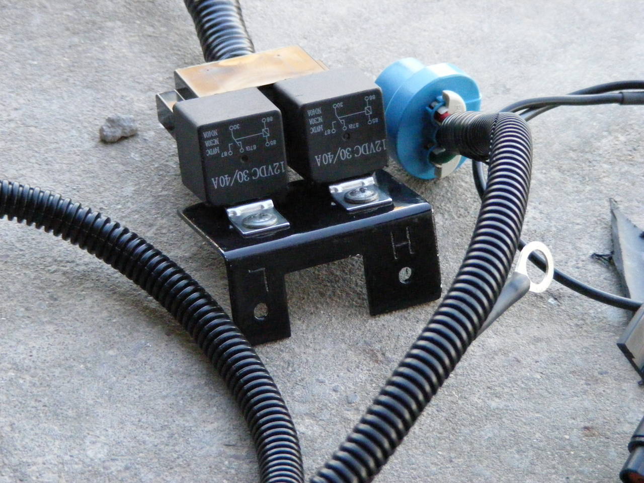 Relays and fabricated bracket