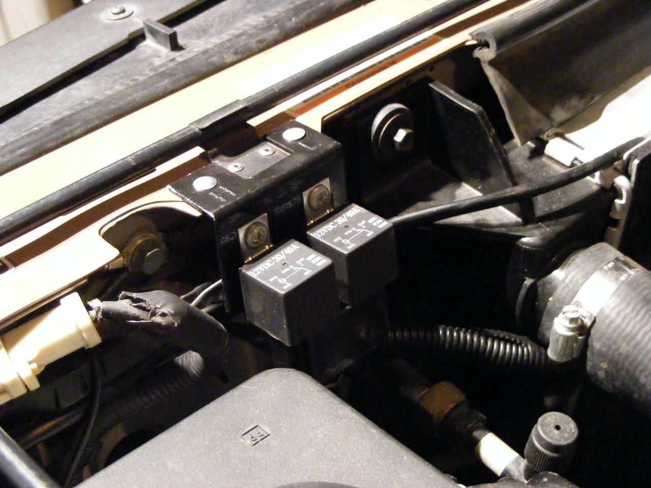 Relays mounted