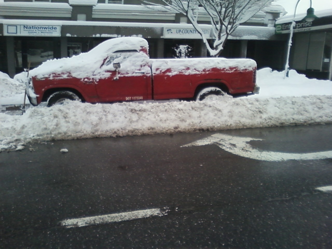 Rusty Bucket plowed in