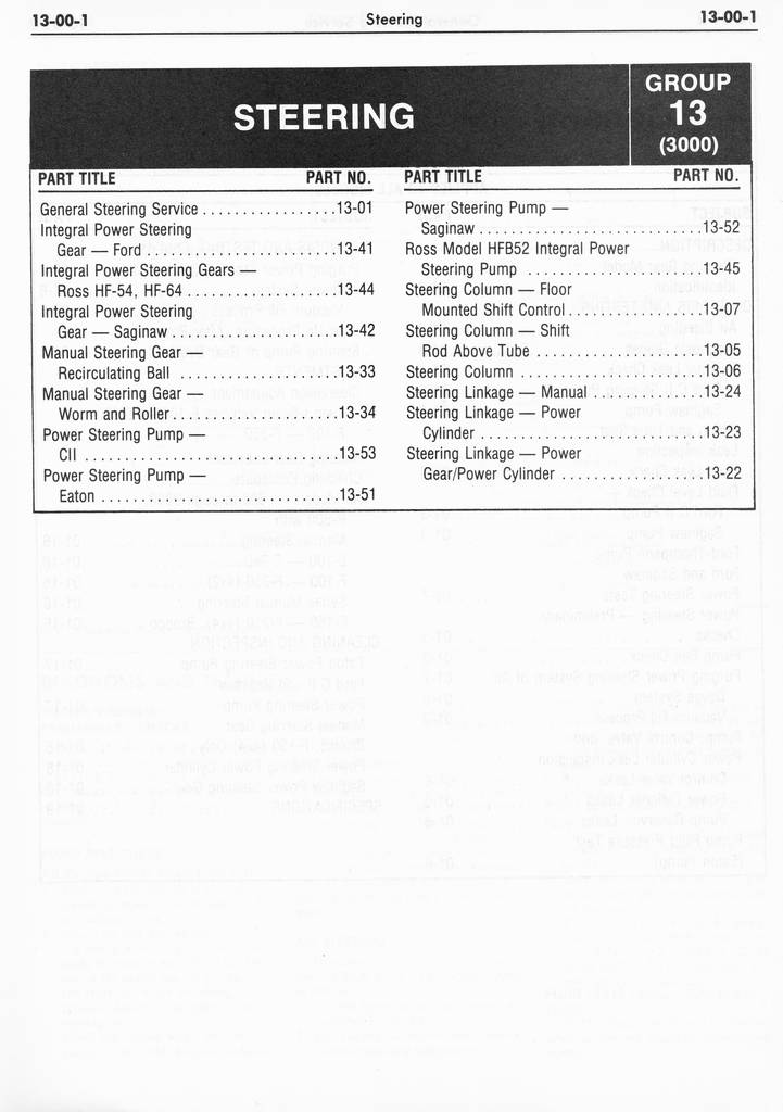 Section 13 - Steering