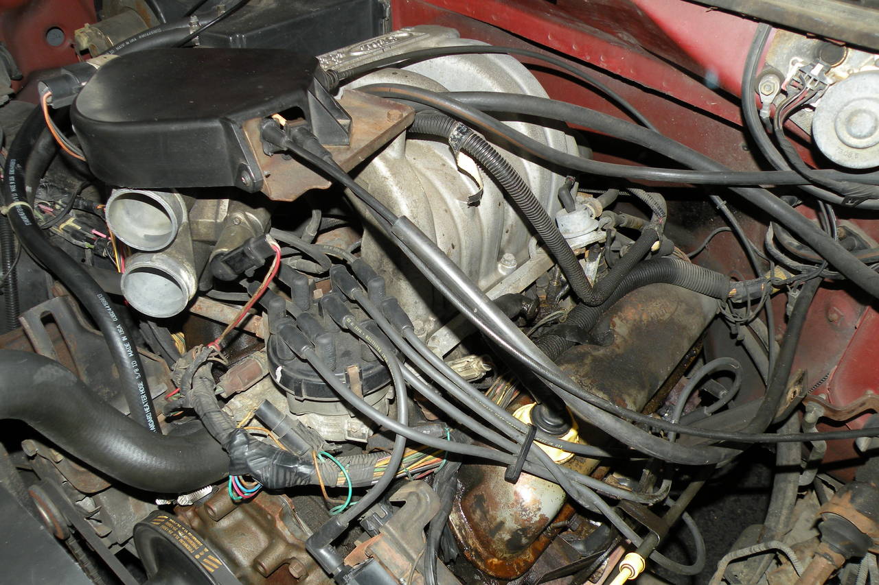 The airbox is removed