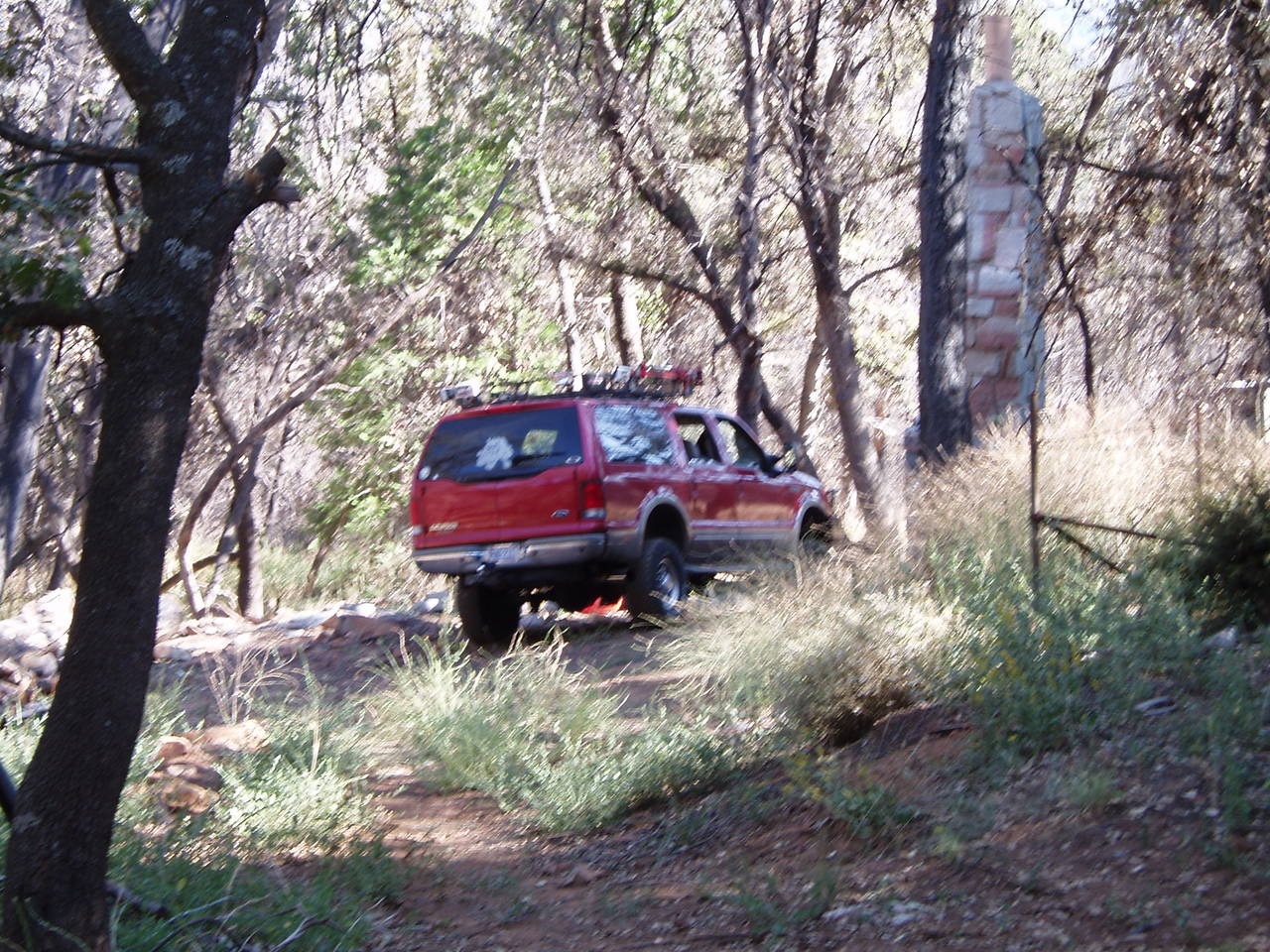 working in the mountains